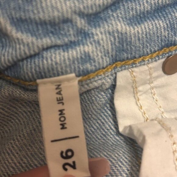 Pacsun Womens 26 Western Denim Ranch Rodeo Split Two-Tone Straight Mom Jeans - Picture 4 of 6